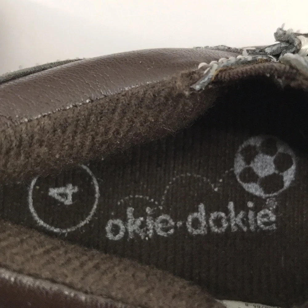 OKIE-DOKIE Faux Leather Dark Brown Loafers—NWOT—Baby Boys Size 4